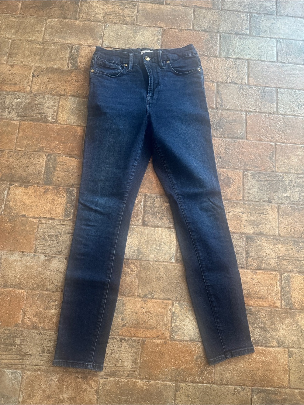 Good American Deep Indigo Skinny Jeans